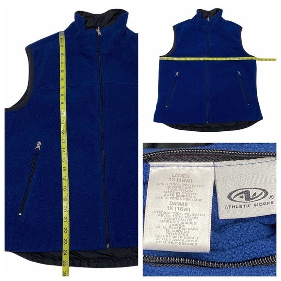 OLD Navy Athletic Reversible Black Blue Vest 1X - Picture 2 of 12